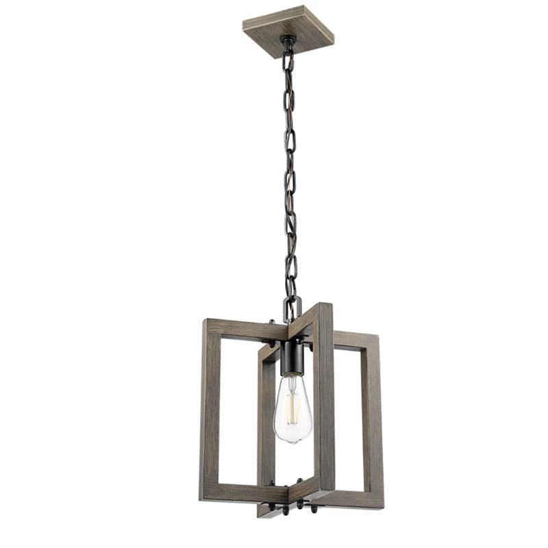 Luminaire suspendu carré à 1 lumière Terell