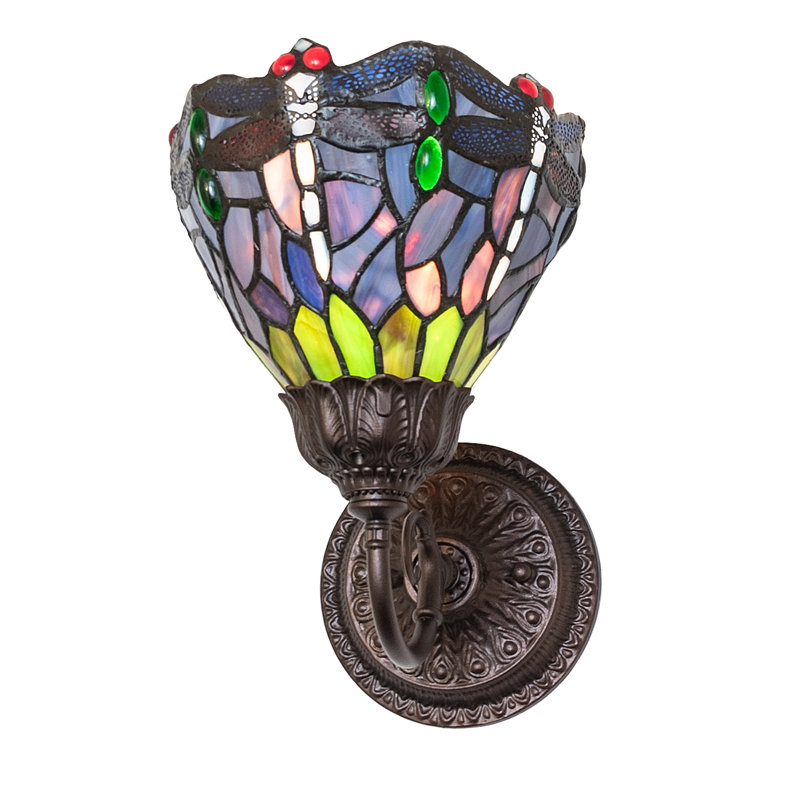 1 - Light Armed Sconce, Blue/Purple/Green/Red/White