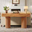 Console de ferme 63 po en bois brun avec porte d'entrée 63 po