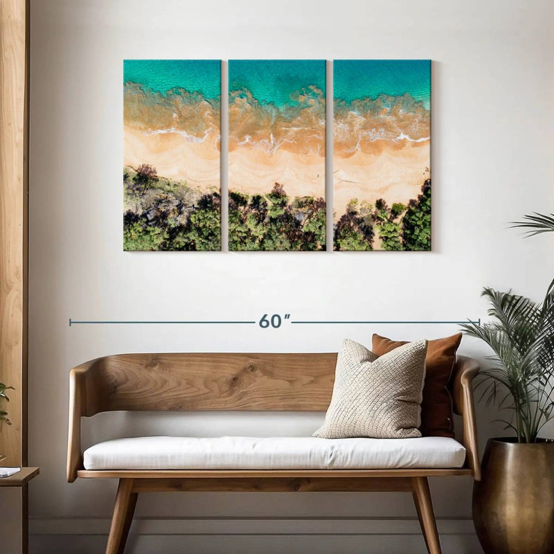 Vue aérienne de la plage Gillard Maui, H 28 po x l 45 po