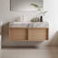 Meuble-lavabo mural simple 36 po avec texture en marbre