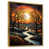 Toile avec cadre flottant or