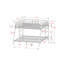 Lit superposé simple Brinda en métal au fini argenté, H 59,34 po x l 77,74 po x L 53,75 po