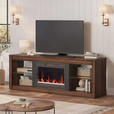 Meuble télé avec foyer électrique pour téléviseur de 70 po ou moins Benigno