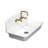 Kingston Brass Arcticstone 36-Inch Solid Surface White Stone Apron-Front 2-Hole Single Bowl Top-Mount Kitchen Sink