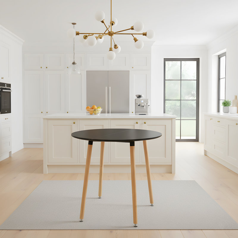 Nero Dining Table, Black, 74cm H x 80cm W x 80cm D