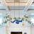 Modern Linear Chandelier With Gradient Glass Globes