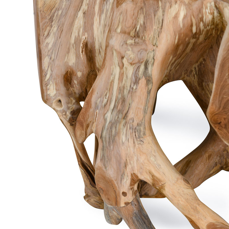 Cypress Natural Root Teak Wood Coffee Table