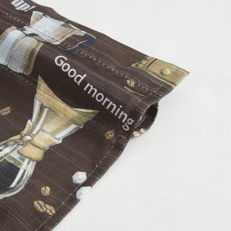 Coffee Kitchen Curtain Set with Valance & Tiers