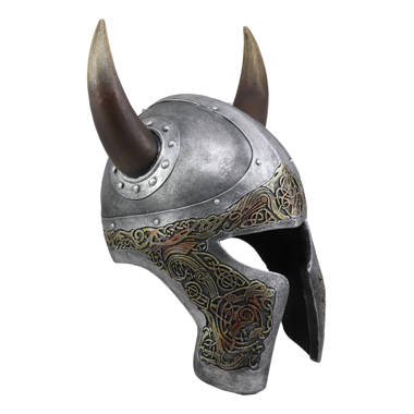 World Menagerie Norse Horned Valhalla Viking Helmet Decor Asgard Hero Warrior Descendant of Odin Thor Decorative Sculpture | Wayfair