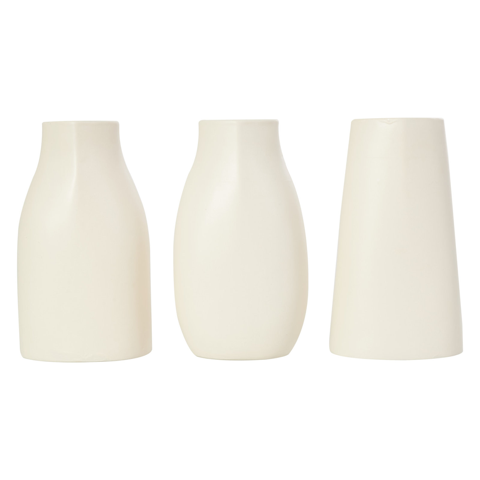 Mable Ceramic Table Vase, Cream