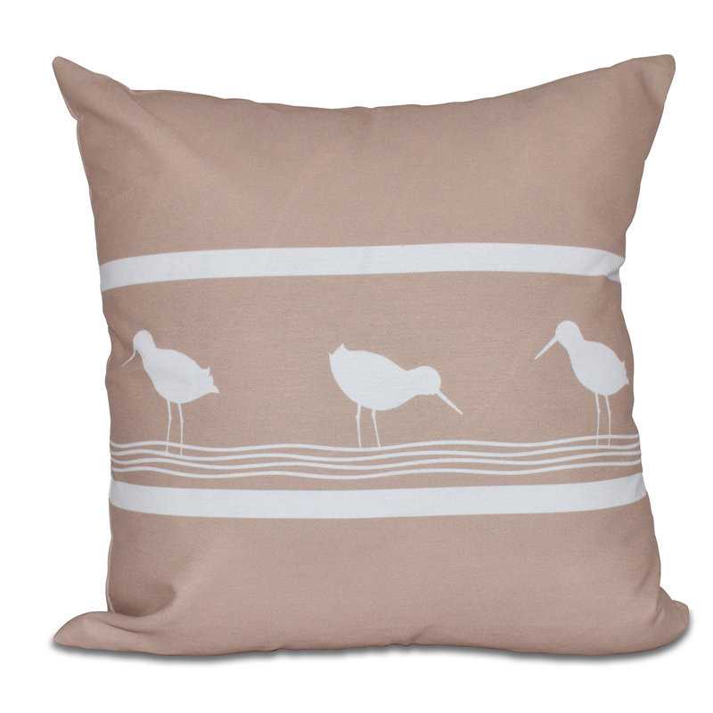 Nautical Nights Reversible Throw Pillow, 20" H x 20" W, Brown