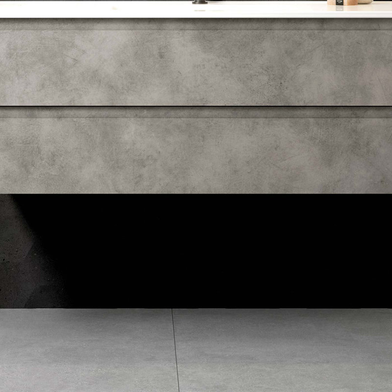 Meuble-lavabo simple DAX Pasadena, Ciment