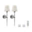 Omniance Monaco Rechargeable Wireless Wall Lights with Remote - 2 Pack-1916391599