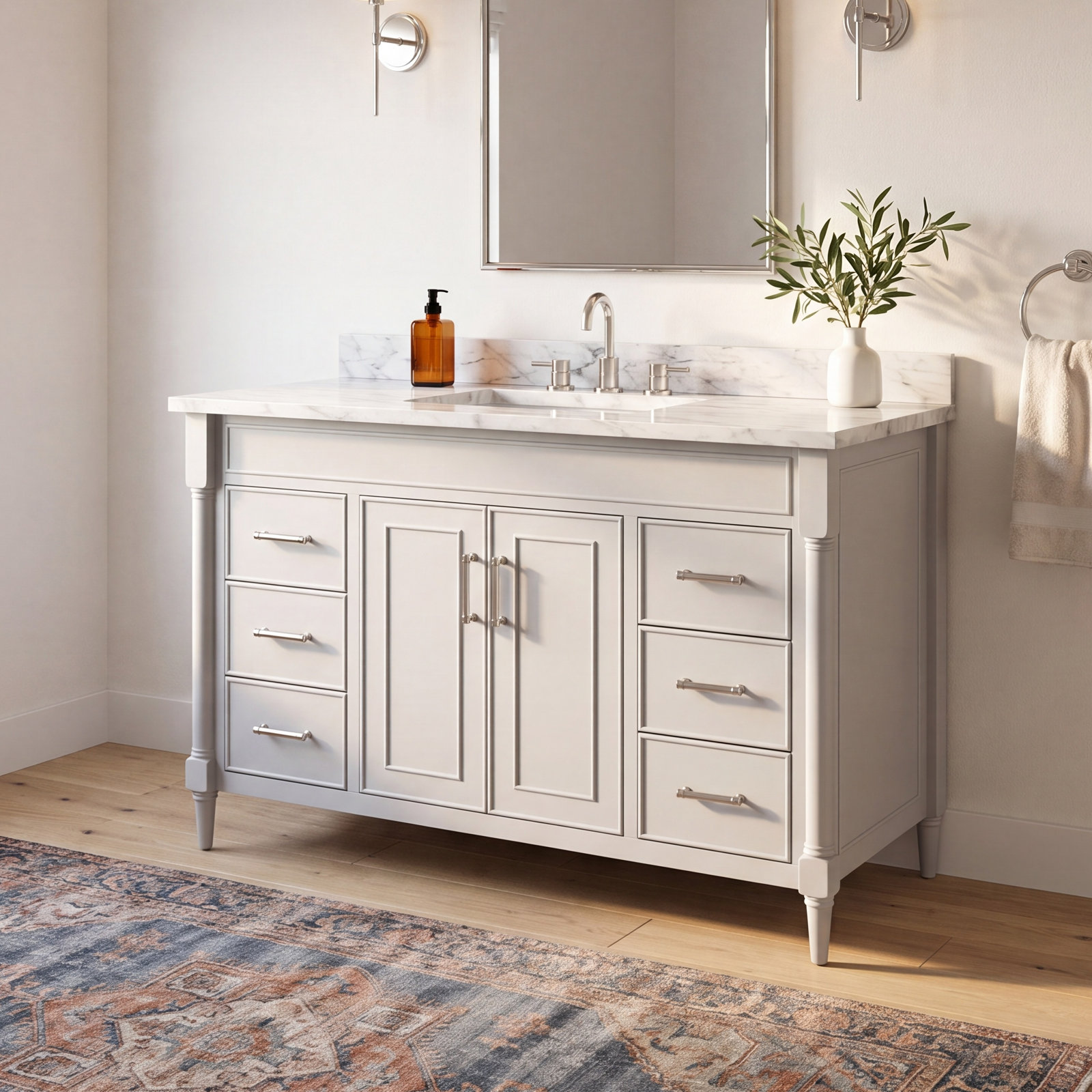 Addison 49'' Single Bathroom Vanity, Light Gray