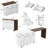 102.3" Extendable Kitchen Island with Dining Table | Rolling Kitchen Cart with Trash Cabinet & 3-Tier Pull-Out Spice Rack | Mobile Island on Wheels with 7 Wheels, 3 Drawers & Adjustable Shelves-783892375