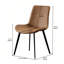 Chaise rembourrée en cuir de 20 po de largeur avec cadre en métal-114194484-114194485