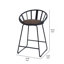 Chaise à hauteur de comptoir rembourrée noire Zudora (ensemble de 2)