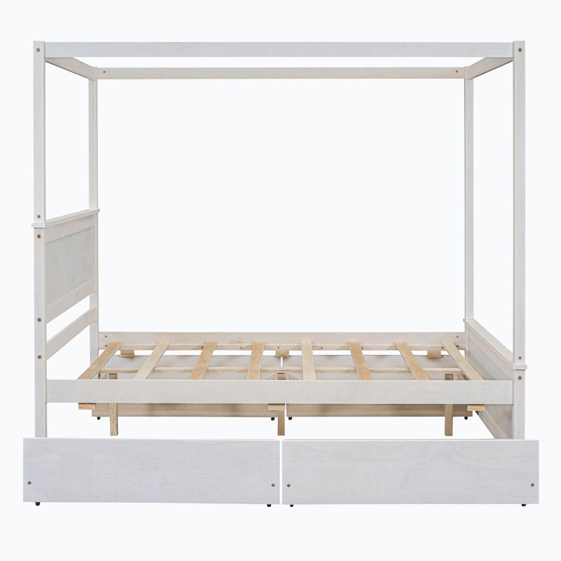 Brakefield Canopy Storage Bed, White