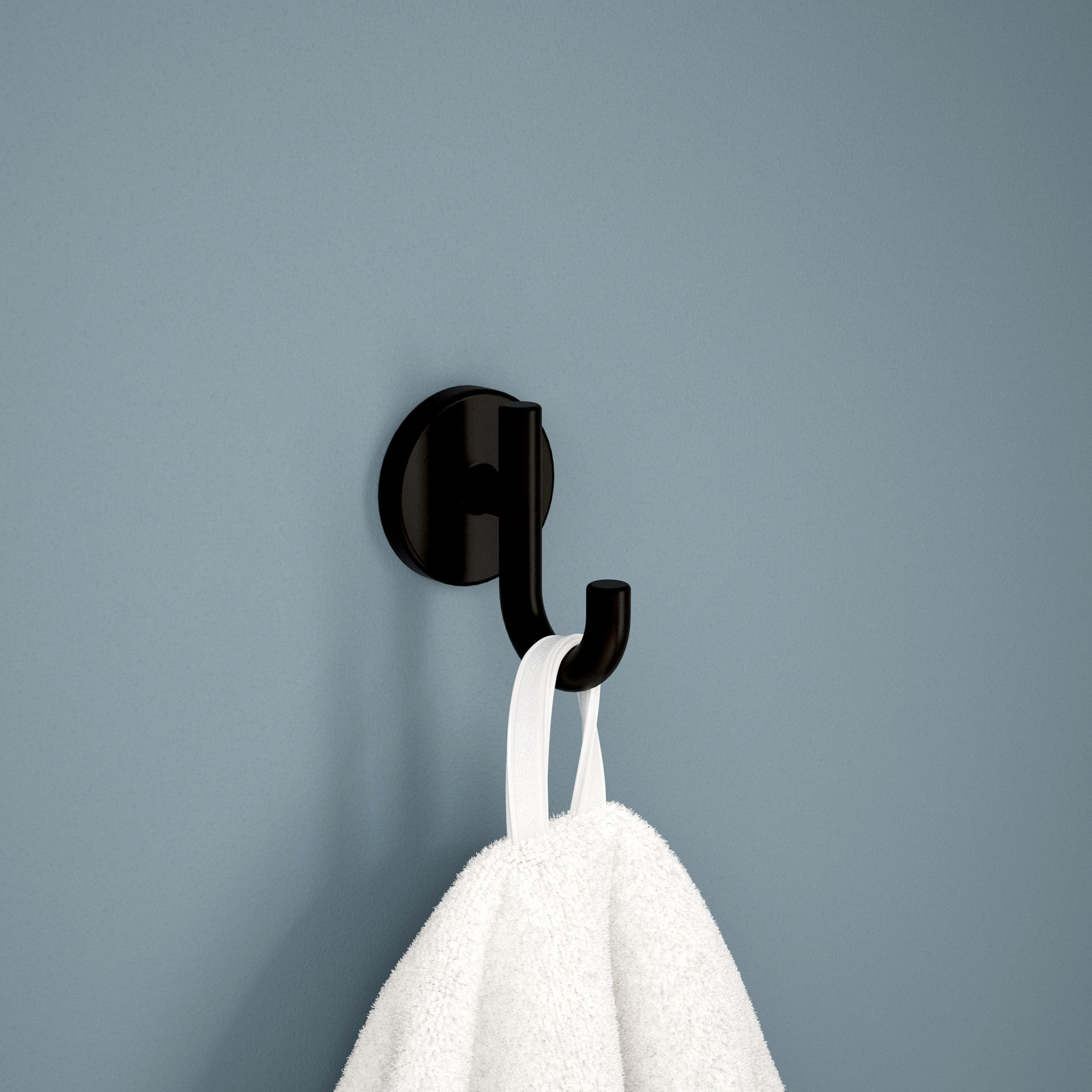 Trinsic Single Towel Hook, Matte Black