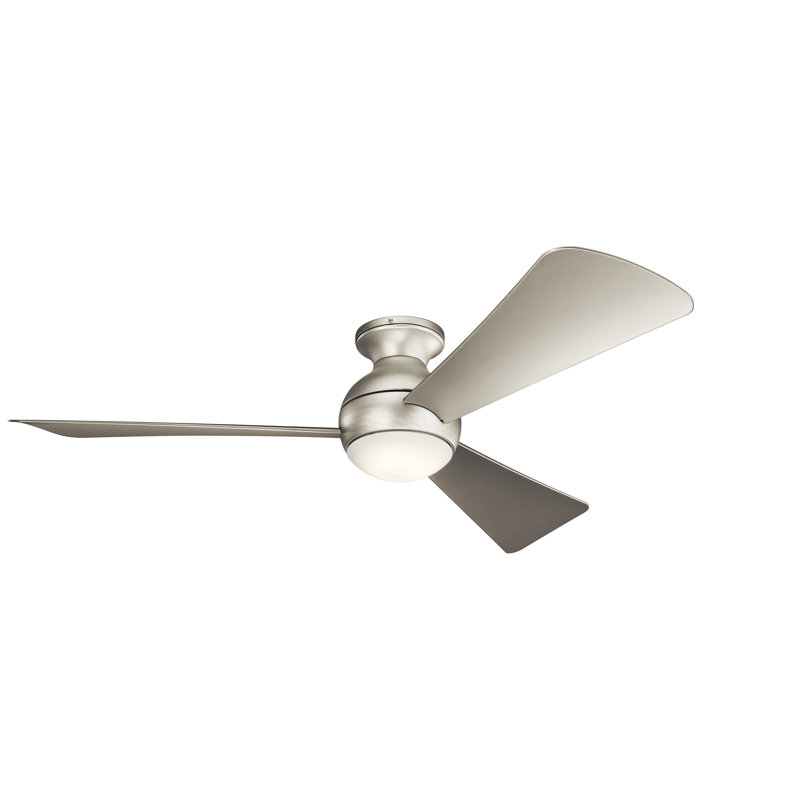Sola 54" Brushed Nickel LED Ceiling Fan, Brushed Nickel, 54"