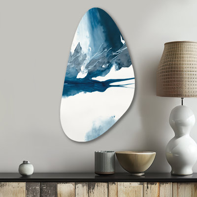 Claresa - Abstract Liquid Ink Fall Shape Assymterical Metal Wall Art