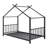 Metal House Platform Bed-609808640