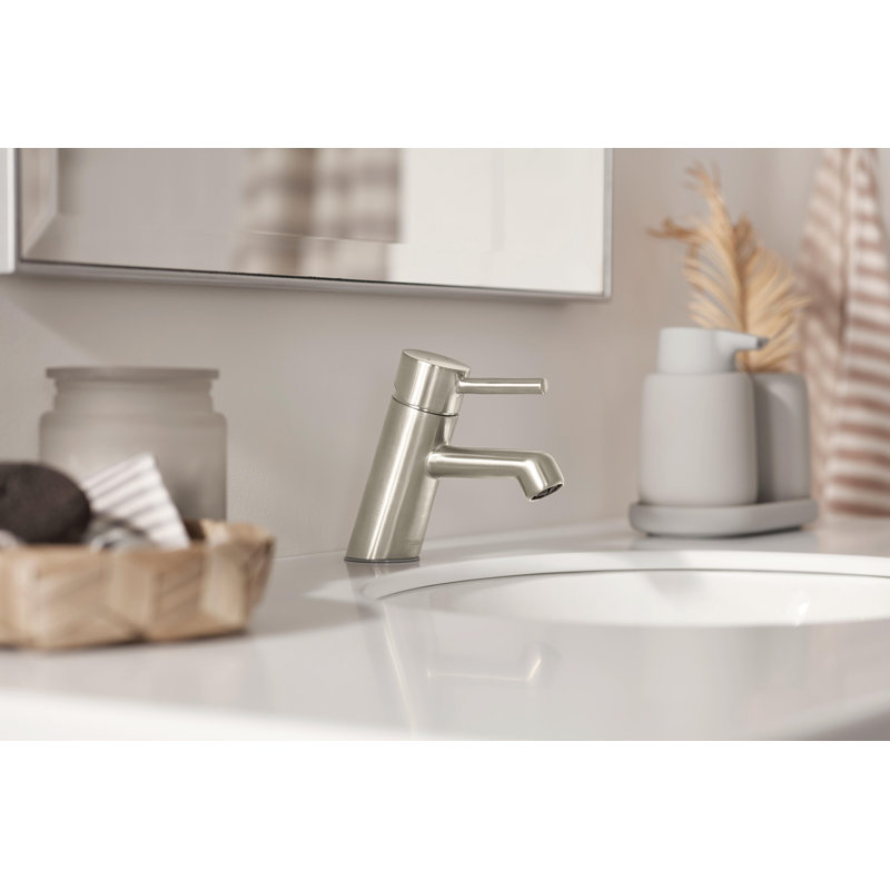 Precept Single-handle Bathroom Faucet with Drain Assembly, Brushed Nickel