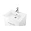 Le meuble-lavabo mural de 24 pouces avec tiroirs doubles, système de fermeture en douceur, lavabo en céramique, crée un espace de salle de bain moderne et minimaliste-125515059