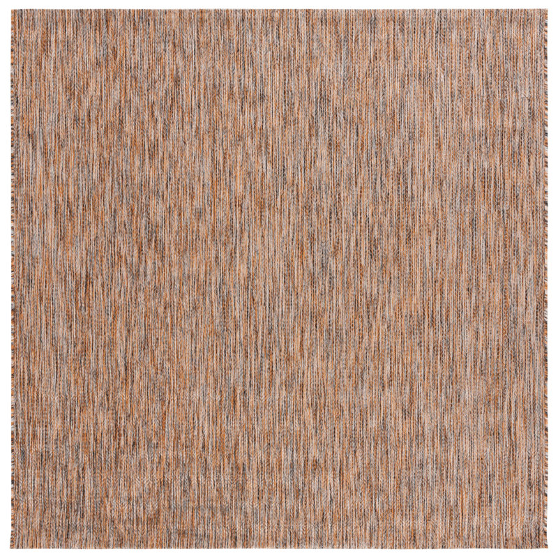 Bedworth Performance Abstract Indoor/Outdoor Area Rug, Square 6'7"