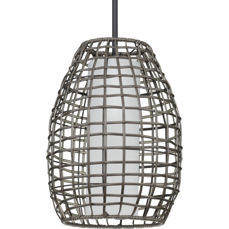 Luminaire suspendu géométrique simple à 1 lumière, Noir mat