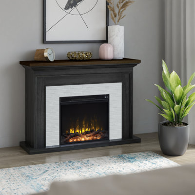 Ellington Circle 47.38'' W Electric Fireplace & Mantel Package with 4600 BTU