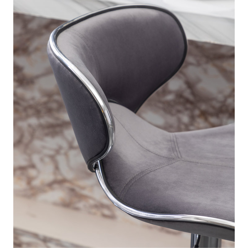 Tabouret de bar pivotant rembourré en velours Masaccio, ensemble de 2