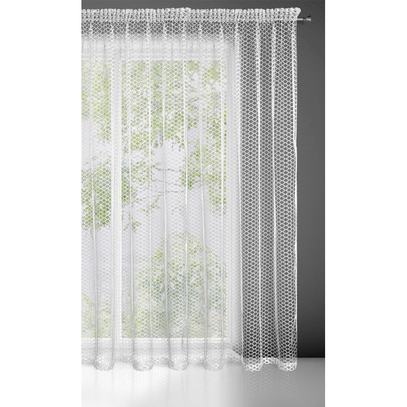 Kahmya Sheer Curtain Single Panel, 270cm H x 300cm W