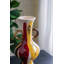 Vase rond en céramique avec finition abstraite multicolore et petites poignées-446932034-446932035
