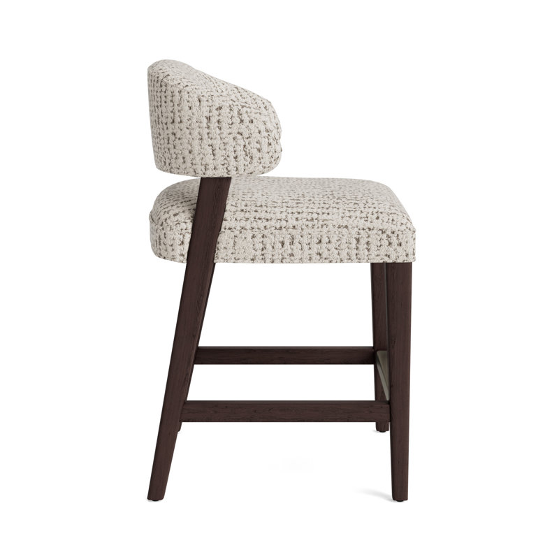 Keane Bar Stool, Marshmallow - Toast, Java, Counter Stool (25” Seat Height)