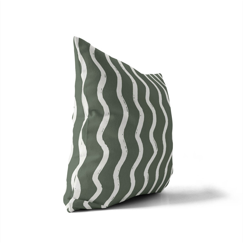 Coussin Wiggle Row, Chimichurri / vert, H 20 po x l 20 po
