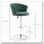 Adjustable Bar Stools Set of 2, Velvet Upholstered Kitchen Stool