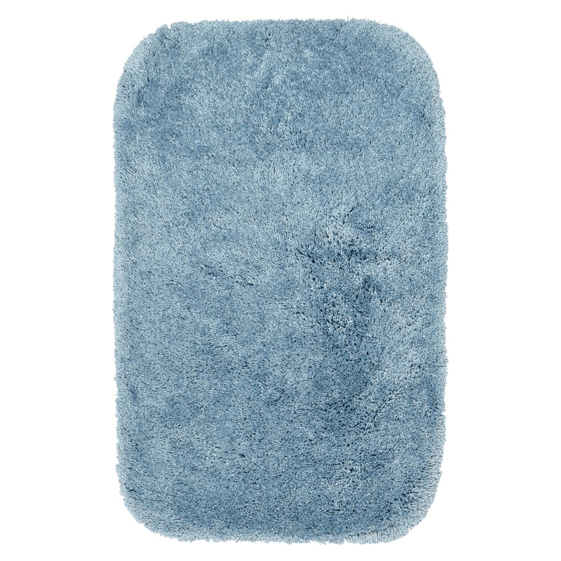 Billy-Dean Nylon Bath Rug with Non-Slip Backing, Basin Blue, 24" W x 40" L