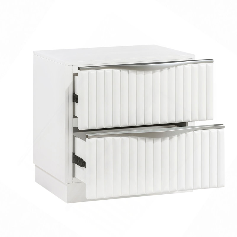 Table de chevet luxueuse à deux tiroirs