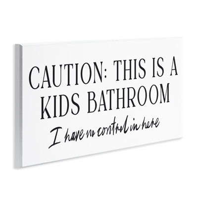 Plaque murale pour salle de bain No Control, signée lettrée et doublée
