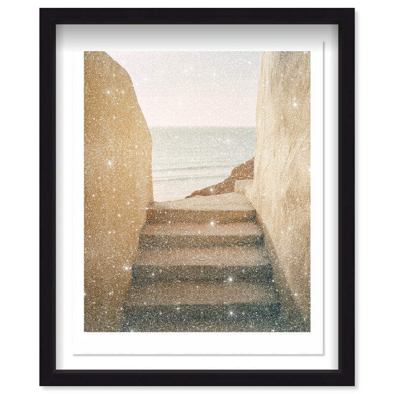 Étapes vers Infinity I Shadowbox Architecture Print with Diamond Dust Shimmer par Oliver Gal, 25.5"H x 21.5"W, Black Frame