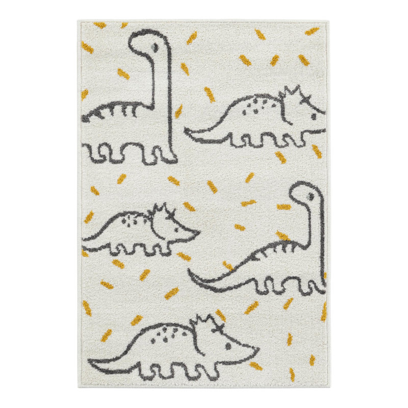 Unique Loom Dinosaur Whimsy Kids Rug, Rectangle 2'2" x 3'1"