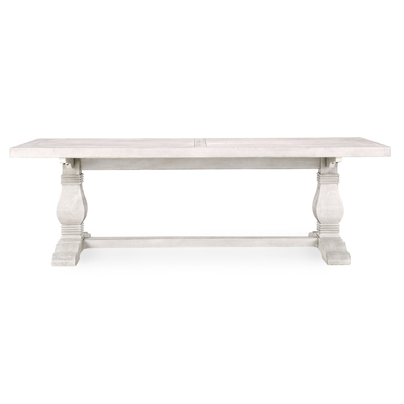 Table de salle à manger Caleb, H 30 po x L 94 po x l 39 po, Blanc antique