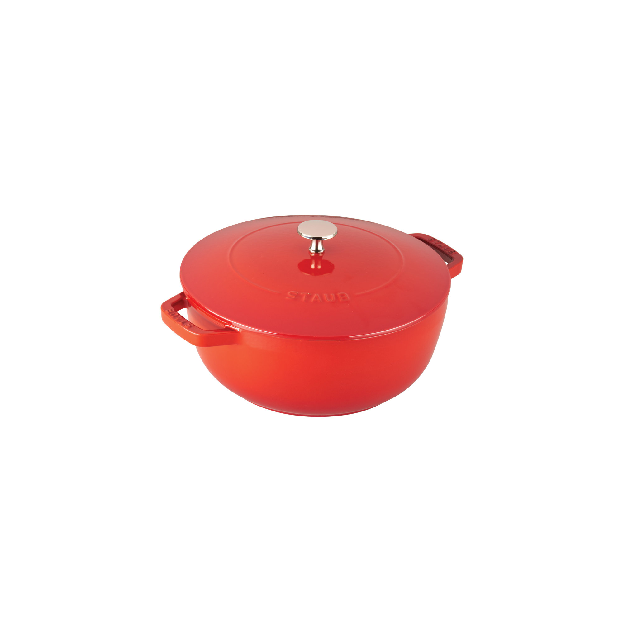 Staub Cast Iron 3.75-Quart Essential French Oven, Serves 3-4 Hand Crafted In France, Cherry