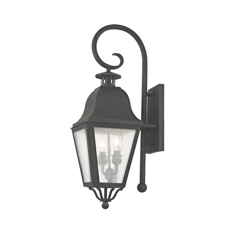 Arnfred Solid Brass Wall Light, 24.75" H x 8.25" W x 11.5" D, Charcoal
