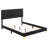 James Black Upholstered Queen Panel Bed