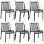 Chaises de salle à manger d'extérieur empilables, chaises d'appoint sans accoudoirs-133347401