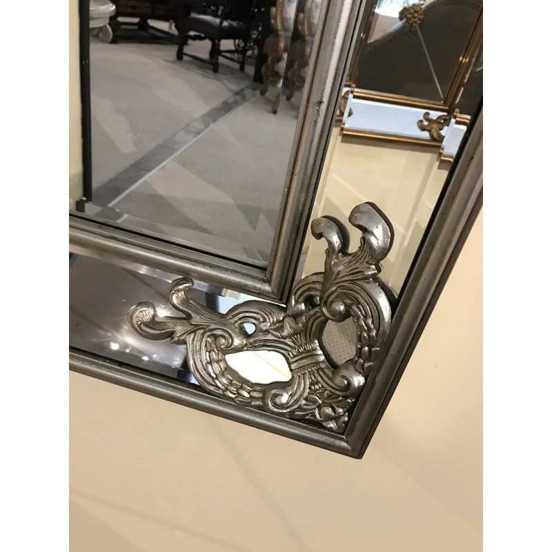 Monte Carlo Silver Leaf Rectangular Wood Mirror
