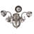 Compact Fluorescent Decorative Scroll 5-Light Universal Ceiling Fan Light Fitter-4751714